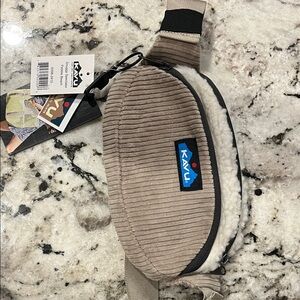 KAVU Beige Corduroy Belt Bag